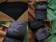 画像をギャラリービューアに読み込む, PRADA プラダ 長袖シャツ 20SS UCN276 S201 1WCK オレンジ グリーン ブラウン サイズXS 美品 中古 56348 