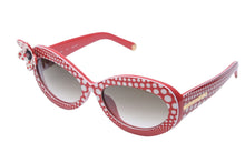 Load image into Gallery viewer, LOUIS VUITTON ルイヴィトン サングラス 草間彌生 ドット柄 レッド ホワイト Z0479E ゴールド金具 美品 中古 56351