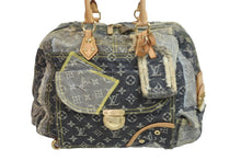 Load image into Gallery viewer, LOUIS VUITTON ルイヴィトン モノグラム デニム パッチワーク ボウリィ ショルダーバッグ M95377 グレー 良品 中古 56352