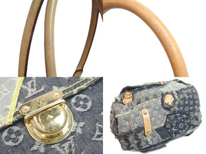 LOUIS VUITTON ルイヴィトン モノグラム デニム パッチワーク ボウリィ ショルダーバッグ M95377 グレー 良品 中古 56352