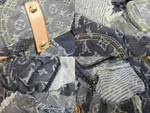 Load image into Gallery viewer, LOUIS VUITTON ルイヴィトン モノグラム デニム パッチワーク ボウリィ ショルダーバッグ M95377 グレー 良品 中古 56352