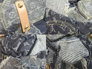 LOUIS VUITTON ルイヴィトン モノグラム デニム パッチワーク ボウリィ ショルダーバッグ M95377 グレー 良品 中古 56352