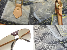 Load image into Gallery viewer, LOUIS VUITTON ルイヴィトン モノグラム デニム パッチワーク ボウリィ ショルダーバッグ M95377 グレー 良品 中古 56352