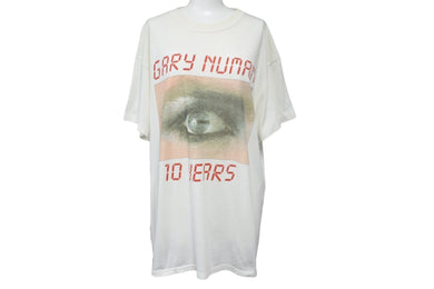 Gary Numan ゲイリーニューマン 10 YEARS 半袖 ヴィンテージ Tシャツ ホワイト サイズXL 良品 中古 56363