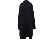 Load image into Gallery viewer, 極美品 CHANEL シャネル ニットコート ブラック ロングカーディガン ココマーク シルバー金具 P72977K10486 38/40 中古 56416
