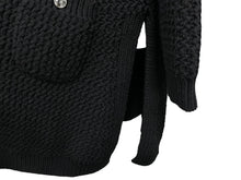 Load image into Gallery viewer, 極美品 CHANEL シャネル ニットコート ブラック ロングカーディガン ココマーク シルバー金具 P72977K10486 38/40 中古 56416