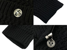 Load image into Gallery viewer, 極美品 CHANEL シャネル ニットコート ブラック ロングカーディガン ココマーク シルバー金具 P72977K10486 38/40 中古 56416