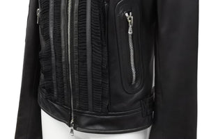 DOLCE&GABBANA ドルチェアンドガッバーナ ジャケット レザージャケット ブラック G5575 美品 中古 56428