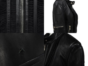 DOLCE&GABBANA ドルチェアンドガッバーナ ジャケット レザージャケット ブラック G5575 美品 中古 56428