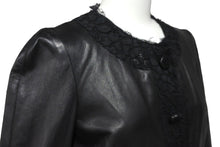 Load image into Gallery viewer, 極美品 DOLCE&amp;GABBANA ドルチェアンドガッバーナ レース レザー ジャケット ラムスキン 水玉 ドット サイズ36 中古 56431