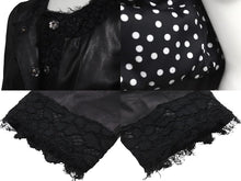 Load image into Gallery viewer, 極美品 DOLCE&amp;GABBANA ドルチェアンドガッバーナ レース レザー ジャケット ラムスキン 水玉 ドット サイズ36 中古 56431