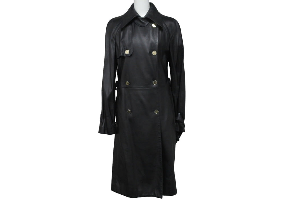 DOLCE&GABBANA ドルチェアンドガッバーナ コート ロングコート レザージャケット ブラック 美品 中古 56437