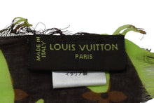Load image into Gallery viewer, LOUIS VUITTON ルイヴィトン スカーフ パレオ モノグラム グラフィティ ヴェール ネオングリーン M72387 美品 中古 56483