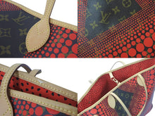 Load image into Gallery viewer, LOUIS VUITTON ルイヴィトン トートバッグ M40686 ネヴァーフルMM 草間彌生 2012 レッド ゴールド金具 美品 中古 56489