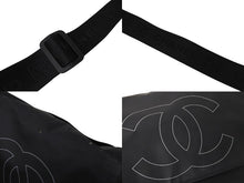 Load image into Gallery viewer, CHANEL シャネル メッセンジャーバッグ ショルダーバッグ 12番台 スポーツライン ココマーク ブラック ナイロン 中古 56501