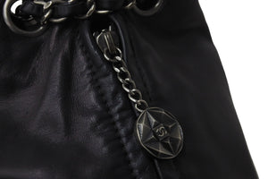 CHANEL シャネル リュック デイパック マトラッセ チェーン 17番台 ココマーク ブラック ラムスキン 美品 中古 56509