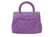Load image into Gallery viewer, 極美品 CHANEL シャネル 2WAYチェーンショルダーバッグ マトラッセ ココハンドル トップハンドル キャビアスキン 紫 中古 56510