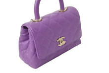 Load image into Gallery viewer, 極美品 CHANEL シャネル 2WAYチェーンショルダーバッグ マトラッセ ココハンドル トップハンドル キャビアスキン 紫 中古 56510