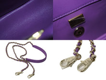 Load image into Gallery viewer, 極美品 CHANEL シャネル 2WAYチェーンショルダーバッグ マトラッセ ココハンドル トップハンドル キャビアスキン 紫 中古 56510