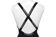 Load image into Gallery viewer, CHANEL シャネル スイムウェア 水着 ロゴ ワンピース 1990年 ヴィンテージ カール・ラガーフェルド ブラック 34 美品 中古 56547