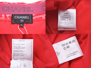 新品未使用 CHANEL シャネル スキーパンツ P70628V62737 ナイロン ピンク レッド レタリング サイズ40 中古 56550