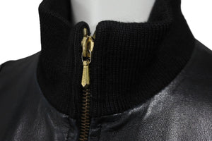 CHANEL シャネル ココマーク レザー ジャケット ブラック ロゴ アウター シルク ヴィンテージ サイズ36 良品 中古 56554