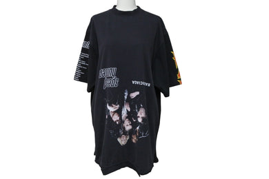 極美品 BALENCIAGA バレンシアガ 22SS スピードハンターアップサイドダウン 半袖Ｔシャツ ブラック 698811 再構築 1 中古 56562