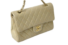 Load image into Gallery viewer, CHANEL シャネル チェーンショルダーバッグ ココマーク ダブルフラップ マトラッセ ラムスキン ベージュ ゴールド 良品 中古 56580