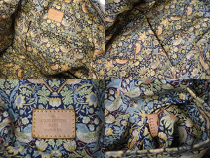 LOUIS VUITTON ルイヴィトン ボウリィ トートバッグ パッチワーク ハンドバッグ ゴールド ブルー CE1097 M95376 美品 中古 56584