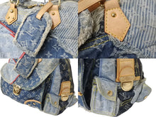 Load image into Gallery viewer, LOUIS VUITTON ルイヴィトン ボウリィ トートバッグ パッチワーク ハンドバッグ ゴールド ブルー CE1097 M95376 美品 中古 56584