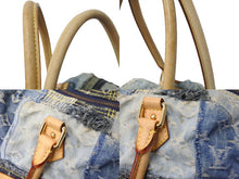 Load image into Gallery viewer, LOUIS VUITTON ルイヴィトン ボウリィ トートバッグ パッチワーク ハンドバッグ ゴールド ブルー CE1097 M95376 美品 中古 56584