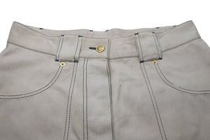 CHANEL シャネル ワイドショートパンツ ココマークボタン P03054V03329 ベージュ ゴールド金具 サイズ40 良品 中古 56619