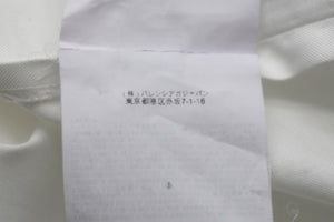 BALENCIAGA バレンシアガ タンクトップ ノースリーブ コットン ホワイト サイズ34 393291 美品 中古 56646
