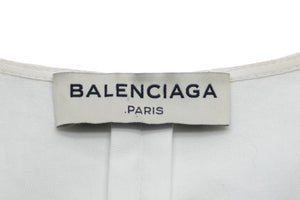 BALENCIAGA バレンシアガ タンクトップ ノースリーブ コットン ホワイト サイズ34 393291 美品 中古 56646