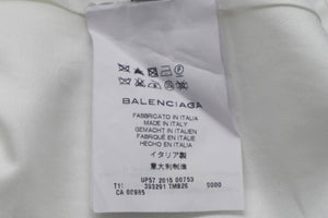 BALENCIAGA バレンシアガ タンクトップ ノースリーブ コットン ホワイト サイズ34 393291 美品 中古 56646