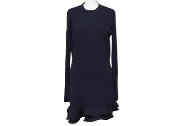 BALENCIAGA バレンシアガ ワンピース レディース ネイビー ウール サイズ38 329099 美品 中古 56647