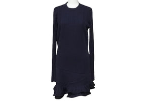 BALENCIAGA バレンシアガ ワンピース レディース ネイビー ウール サイズ38 329099 美品 中古 56647