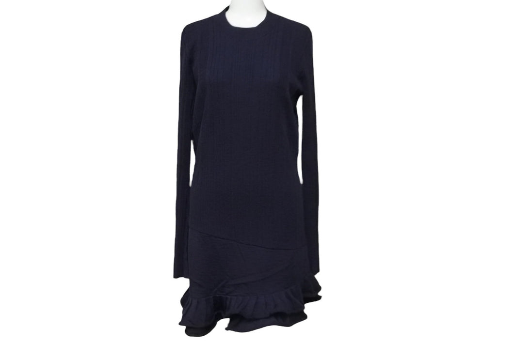 BALENCIAGA バレンシアガ ワンピース レディース ネイビー ウール サイズ38 329099 美品 中古 56647