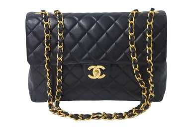 CHANEL シャネル 中マトラッセ チェーン ショルダーバッグ 4番台 ラムスキン ゴールド金具 ココマーク ロゴ 中古 56697