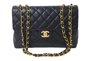 CHANEL シャネル 中マトラッセ チェーン ショルダーバッグ 4番台 ラムスキン ゴールド金具 ココマーク ロゴ 中古 56697