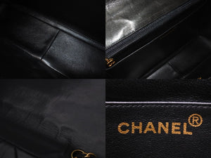 CHANEL シャネル 中マトラッセ チェーン ショルダーバッグ 4番台 ラムスキン ゴールド金具 ココマーク ロゴ 中古 56697