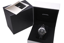 Load image into Gallery viewer, 新品未使用 CHANEL シャネル 時計 J12 マドモアゼル ラパウザ 38MM H7609 セラミック 自動巻 黒文字盤 中古 56699