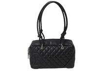 Load image into Gallery viewer, CHANEL シャネル カンボンライン ボーリング バッグ ショルダーバッグ 9番台 カーフスキン ブラック ココマーク 良品 中古 56710
