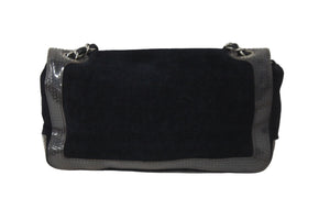 CHANEL シャネル チェーンショルダーバッグ ココマーク 12番台 2008年 パイル ラバー ブラック クリア シルバー 美品 中古 56727