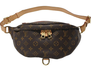 極美品 LOUIS VUITTON ルイヴィトン バムバッグ ボディバッグ ウエストバッグ M43644 モノグラム ブラウン ゴールド金具 中古 4b005674