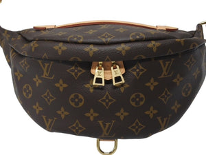 極美品 LOUIS VUITTON ルイヴィトン バムバッグ ボディバッグ ウエストバッグ M43644 モノグラム ブラウン ゴールド金具 中古 4b005674