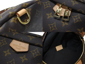 極美品 LOUIS VUITTON ルイヴィトン バムバッグ ボディバッグ ウエストバッグ M43644 モノグラム ブラウン ゴールド金具 中古 4b005674