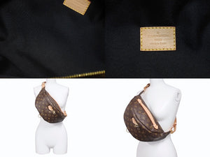 極美品 LOUIS VUITTON ルイヴィトン バムバッグ ボディバッグ ウエストバッグ M43644 モノグラム ブラウン ゴールド金具 中古 4b005674