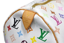 Load image into Gallery viewer, 極美品 LOUIS VUITTON ルイヴィトン 村上隆 ボストンバッグ キーポル45 M92641 モノグラムマルチ ホワイト ゴールド金具 中古 56780