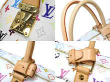 Load image into Gallery viewer, 極美品 LOUIS VUITTON ルイヴィトン 村上隆 ボストンバッグ キーポル45 M92641 モノグラムマルチ ホワイト ゴールド金具 中古 56780